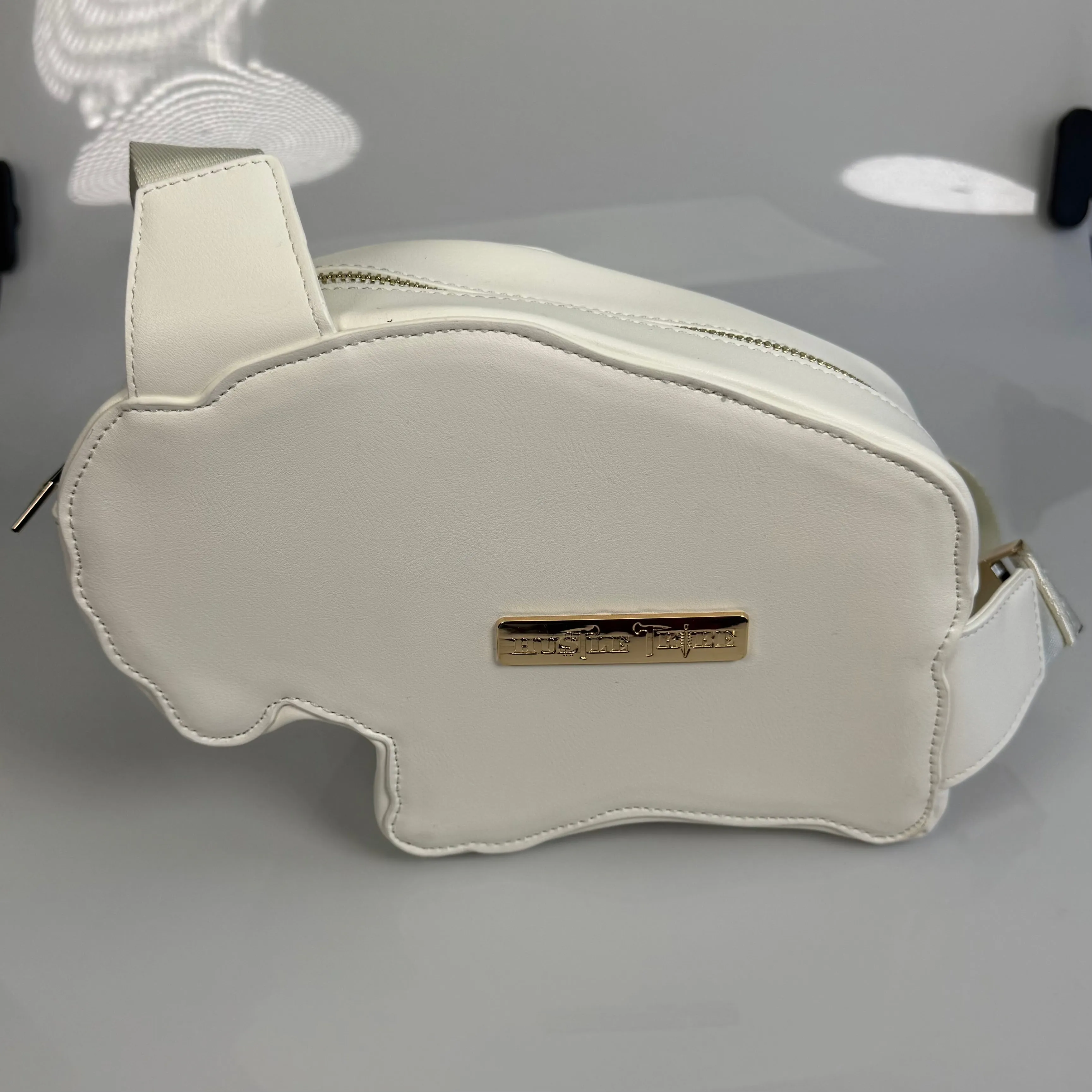 White Signature Buffalo Cross-body Bag