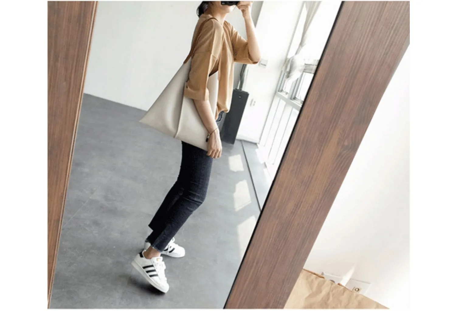 White Slouchy Leather Tote for Women Best Leather Tote Handbags White Leather Tote Bag Women's