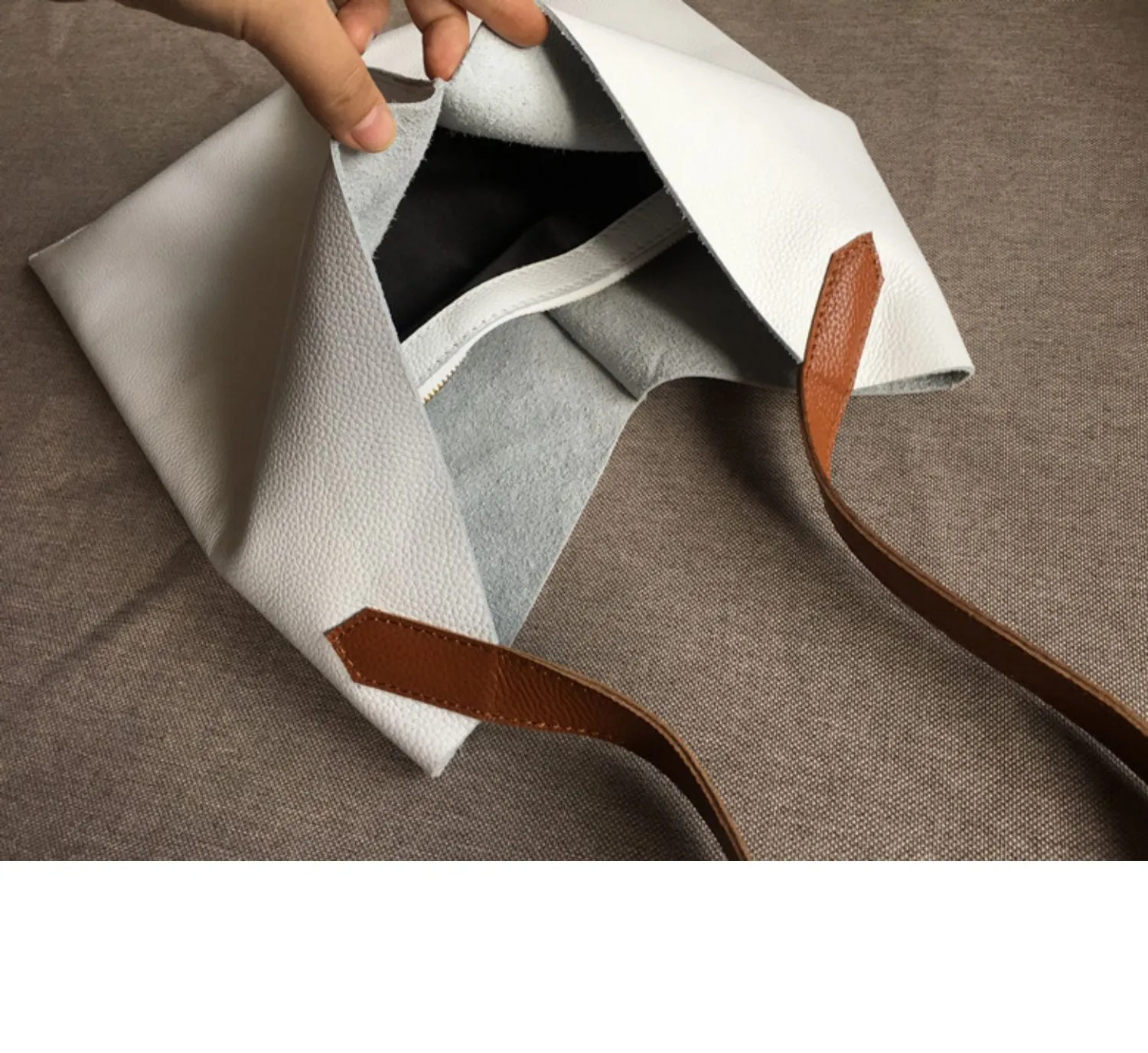 White Slouchy Leather Tote for Women Best Leather Tote Handbags White Leather Tote Bag Women's