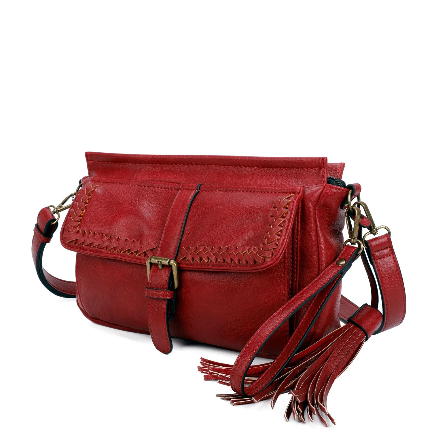 Whitney Messenger Crossbody - Burgundy