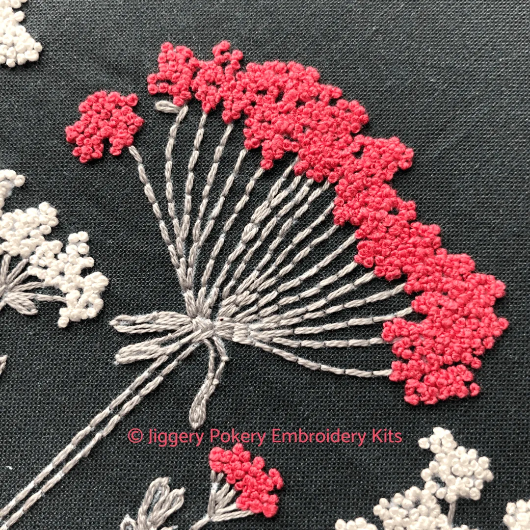Wildflower embroidery pattern