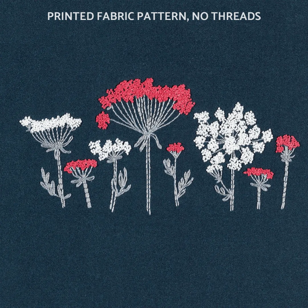 Wildflower embroidery pattern