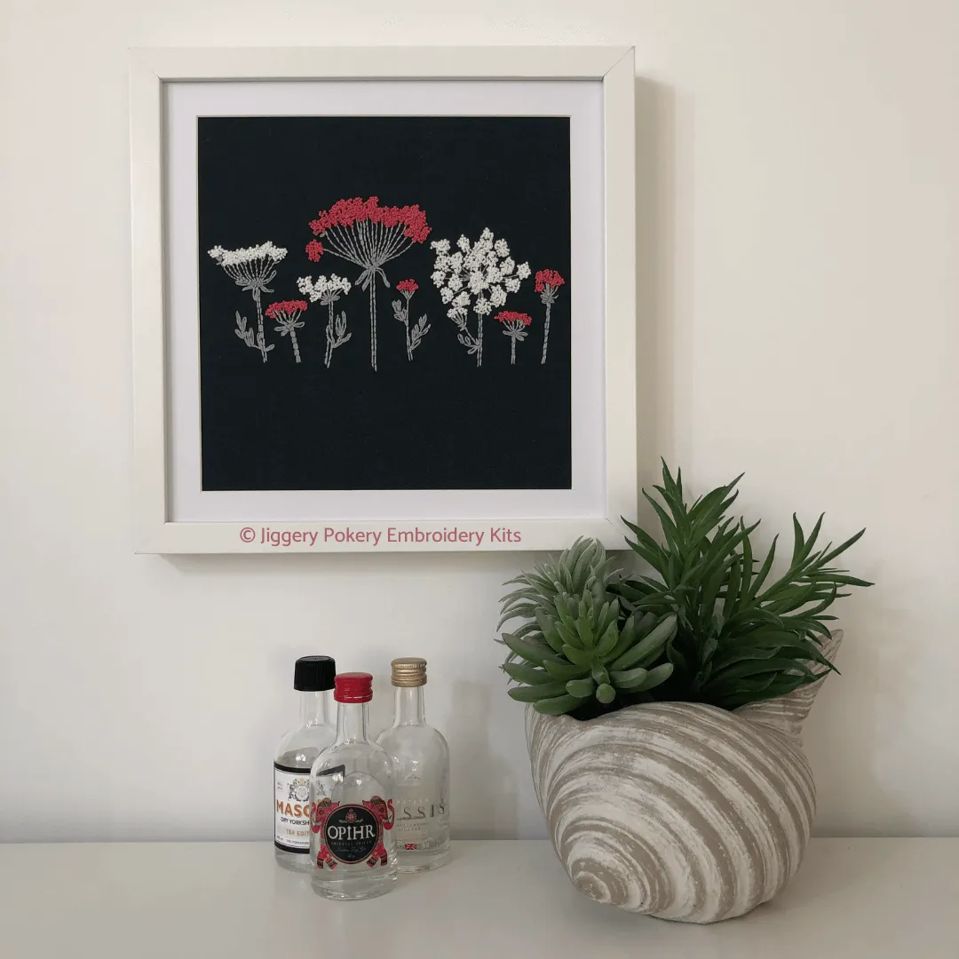 Wildflower embroidery pattern