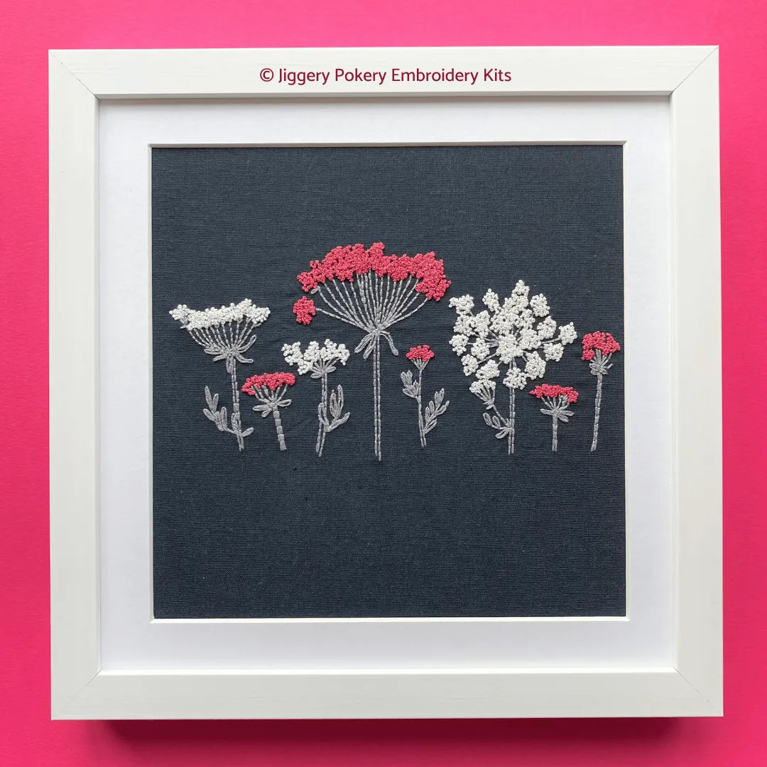 Wildflower embroidery pattern