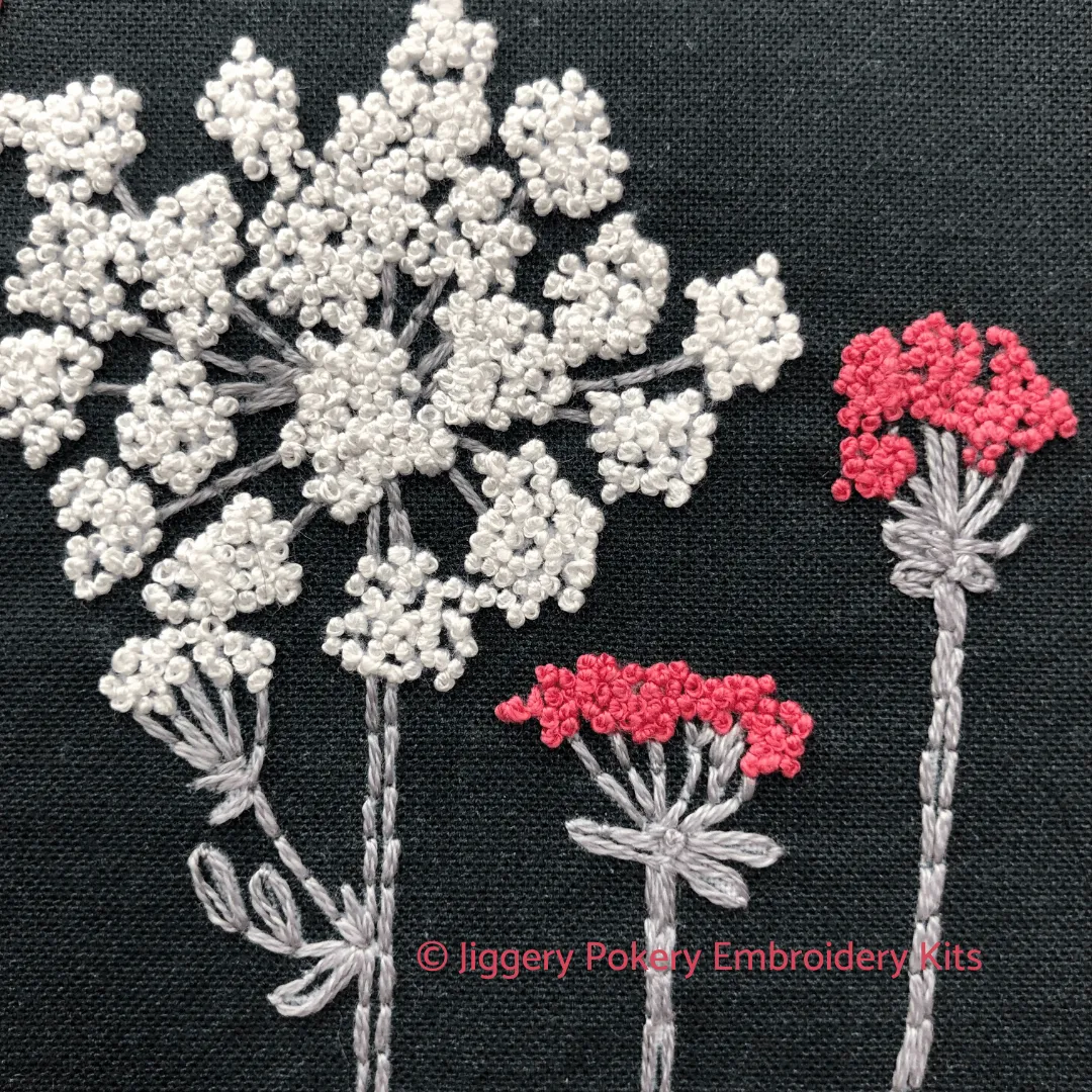 Wildflower embroidery pattern