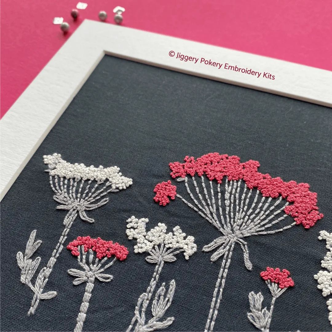 Wildflower embroidery pattern