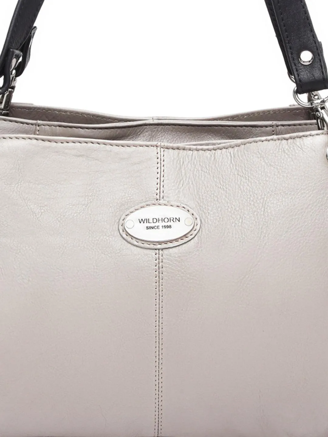 WILDHORN Full Grain Top Handle Satchel Tote Handbags For Girls & Women I Modern & Stylish Leather Shoulder Bag with zipper Closure I Ideal for Travelling, Parties, Weddings & Gifts