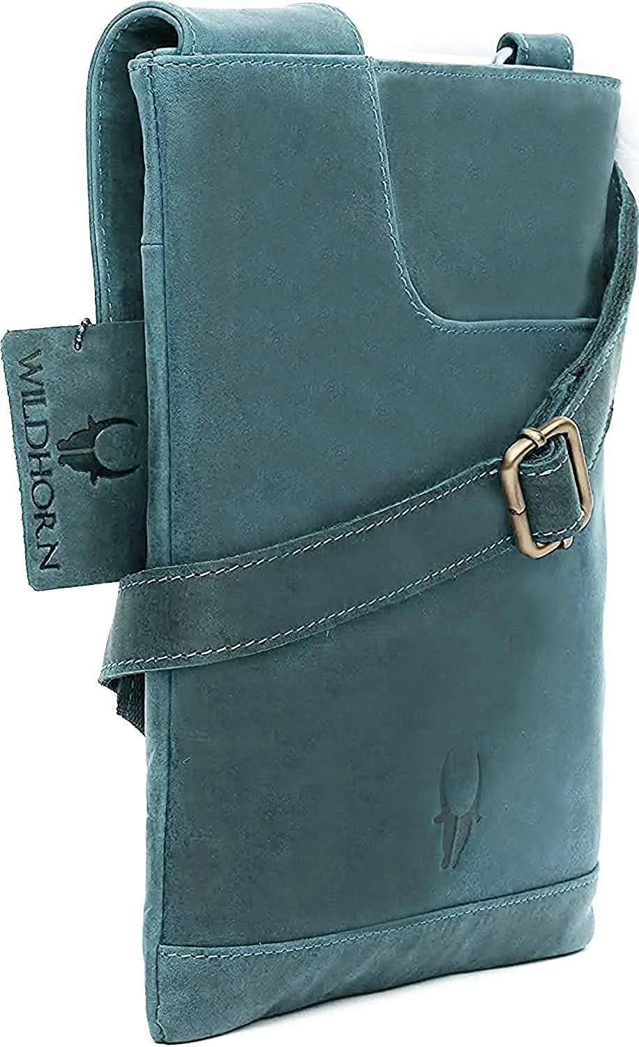 WILDHORN® Leather 8.5 inch Sling Messenger Bag for Men I Multipurpose Crossbody Bag I Travel Bag with Adjustable Strap I Utility Bag I DIMENSION : L-8.5 inch W-0.5 inch H-10.3 inch (Tan Nappa)
