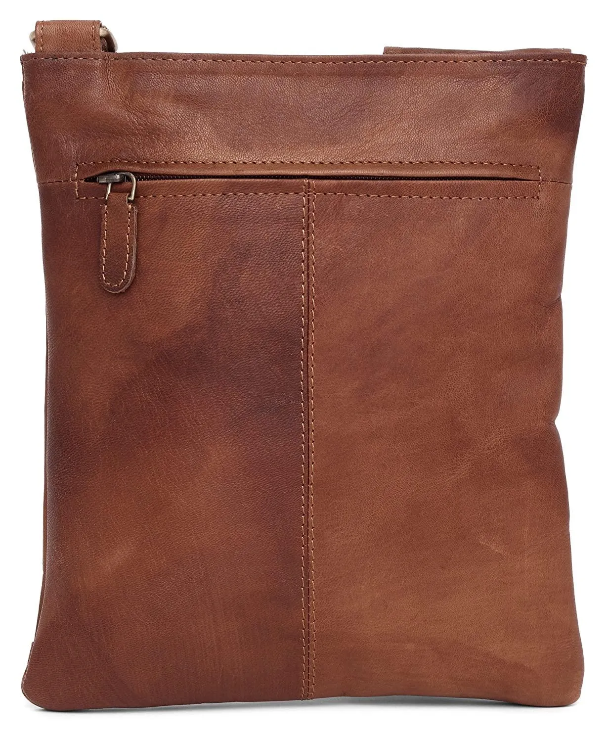 WILDHORN® Leather 8.5 inch Sling Messenger Bag for Men I Multipurpose Crossbody Bag I Travel Bag with Adjustable Strap I Utility Bag I DIMENSION : L-8.5 inch W-0.5 inch H-10.3 inch (Tan Nappa)