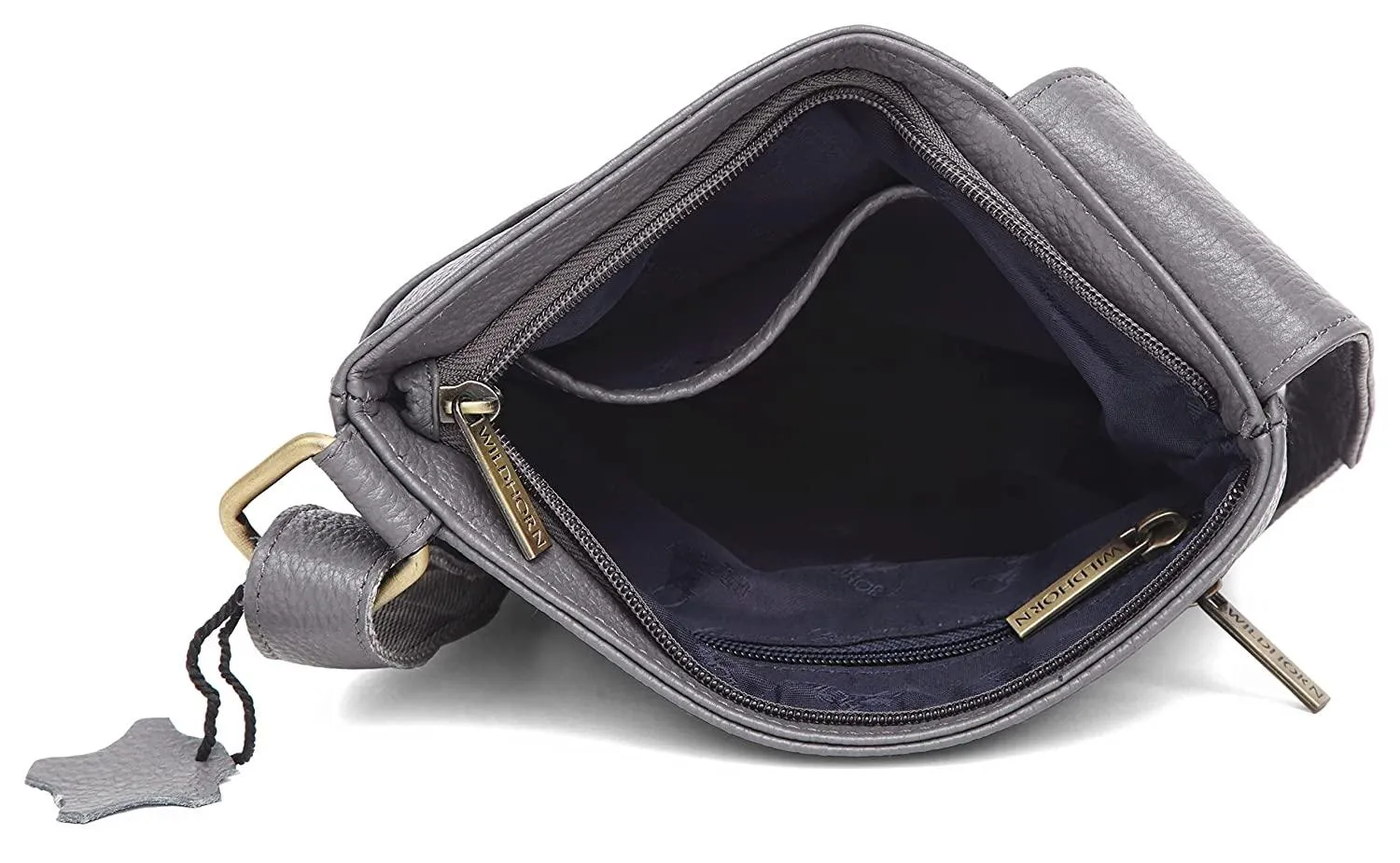 WILDHORN® Leather 8.5 inch Sling Messenger Bag for Men I Multipurpose Crossbody Bag I Travel Bag with Adjustable Strap I Utility Bag I DIMENSION : L-8.5 inch W-0.5 inch H-10.3 inch (Tan Nappa)