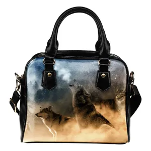 Wolves Shoulder Handbag