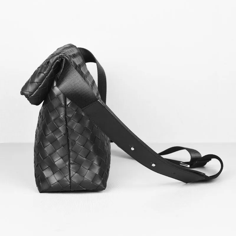 Woven Leather Shoulder Bag