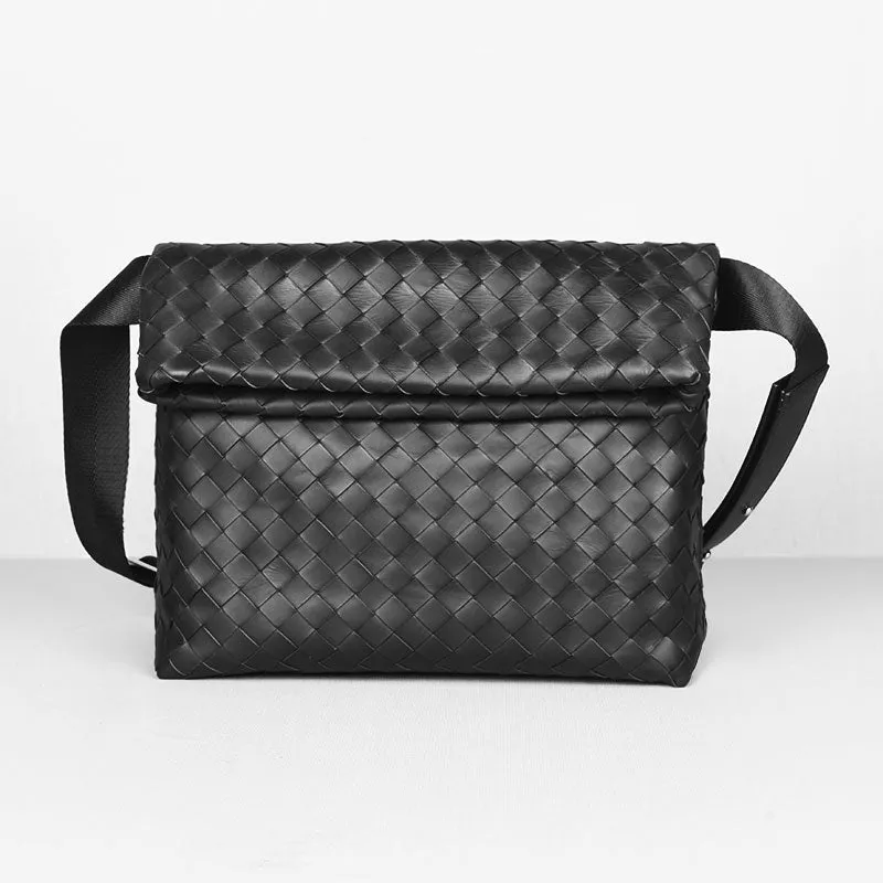 Woven Leather Shoulder Bag