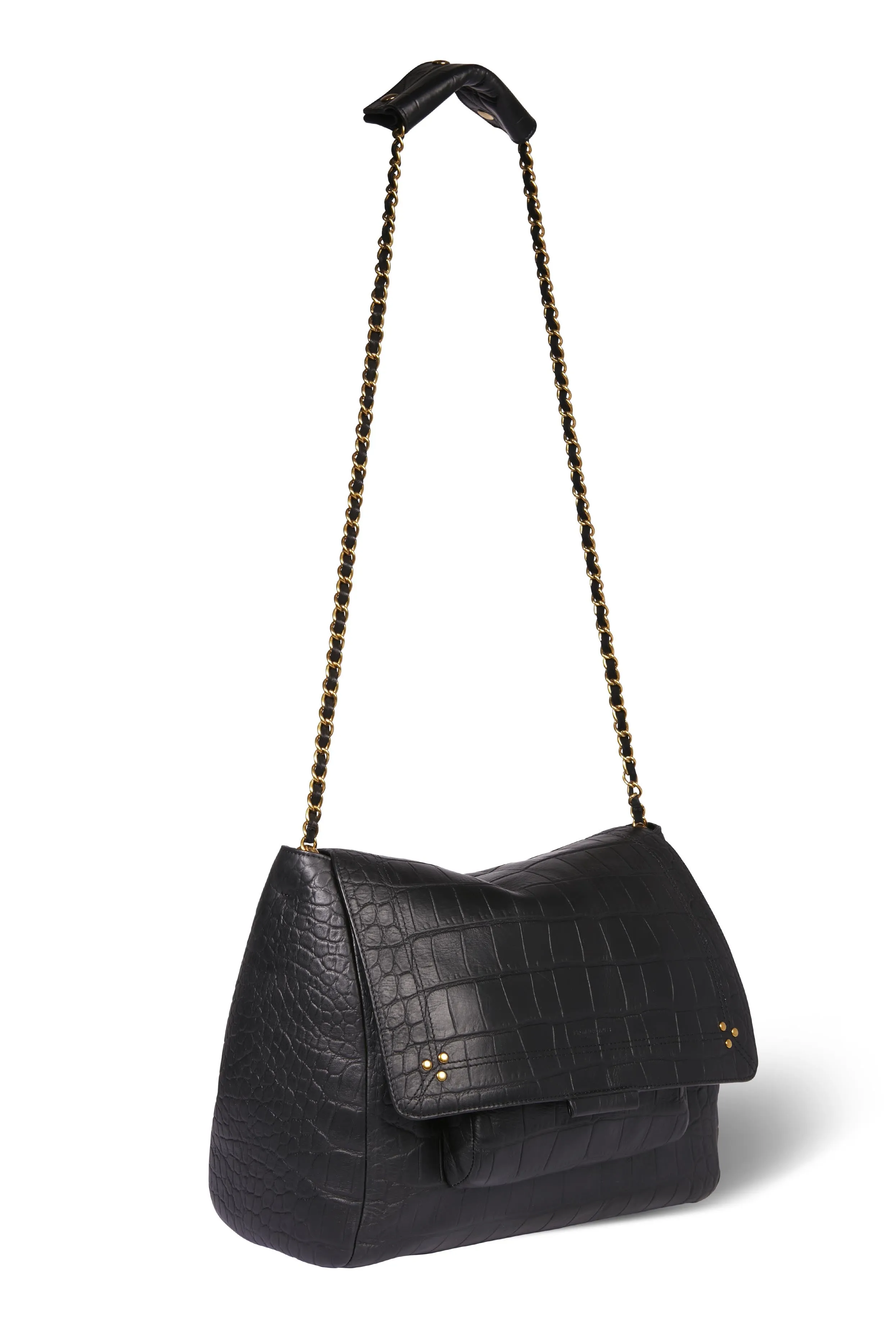 XL Lulu Bag in Noir Croco