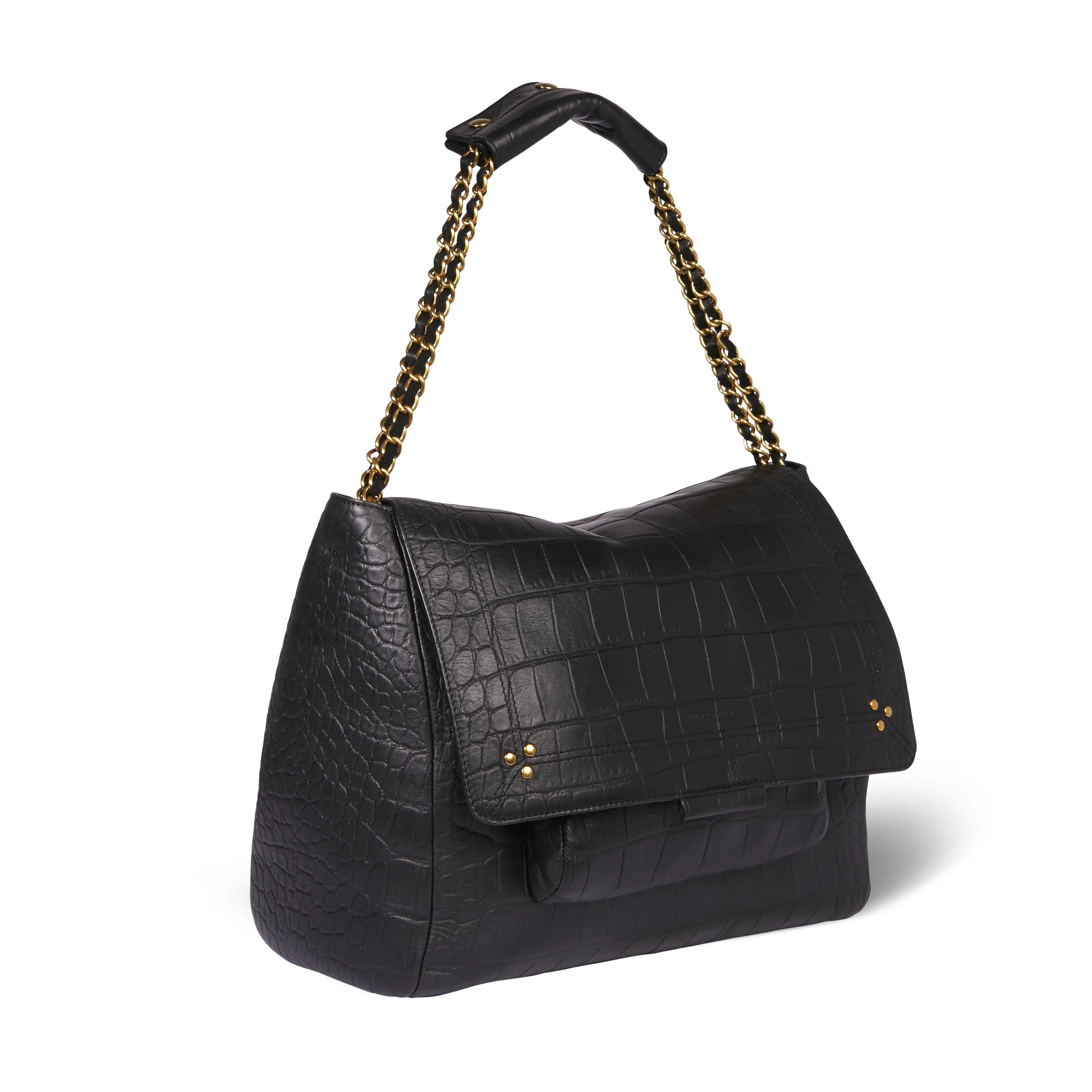 XL Lulu Bag in Noir Croco