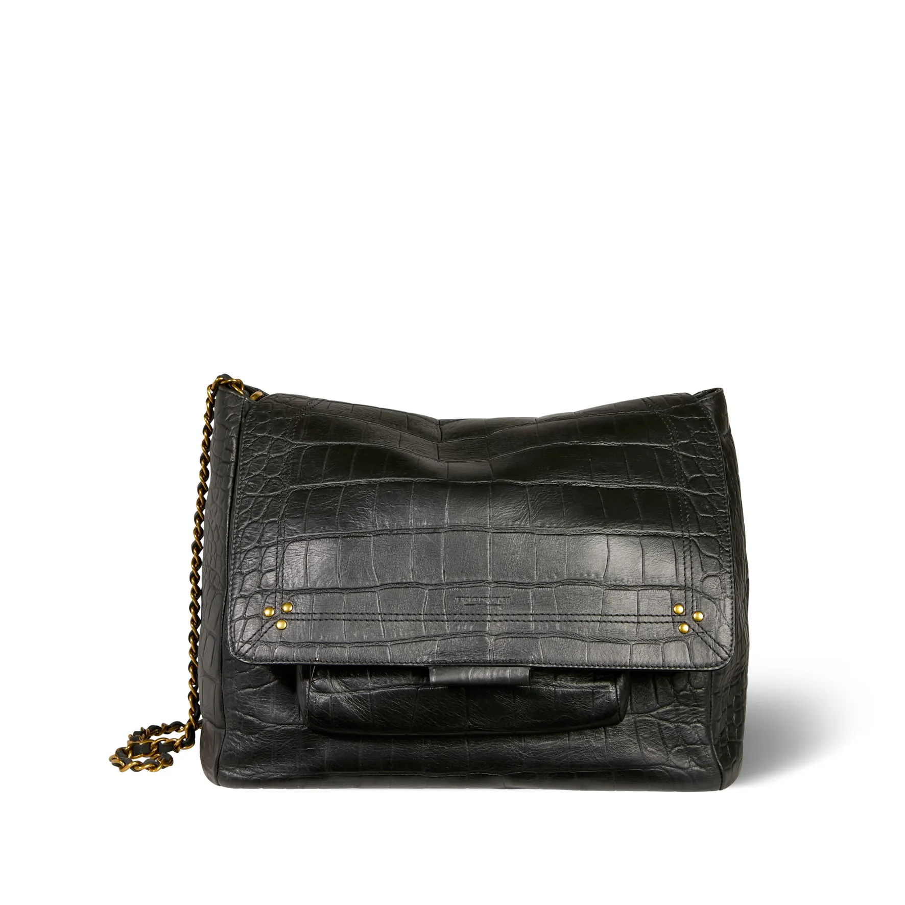XL Lulu Bag in Noir Croco