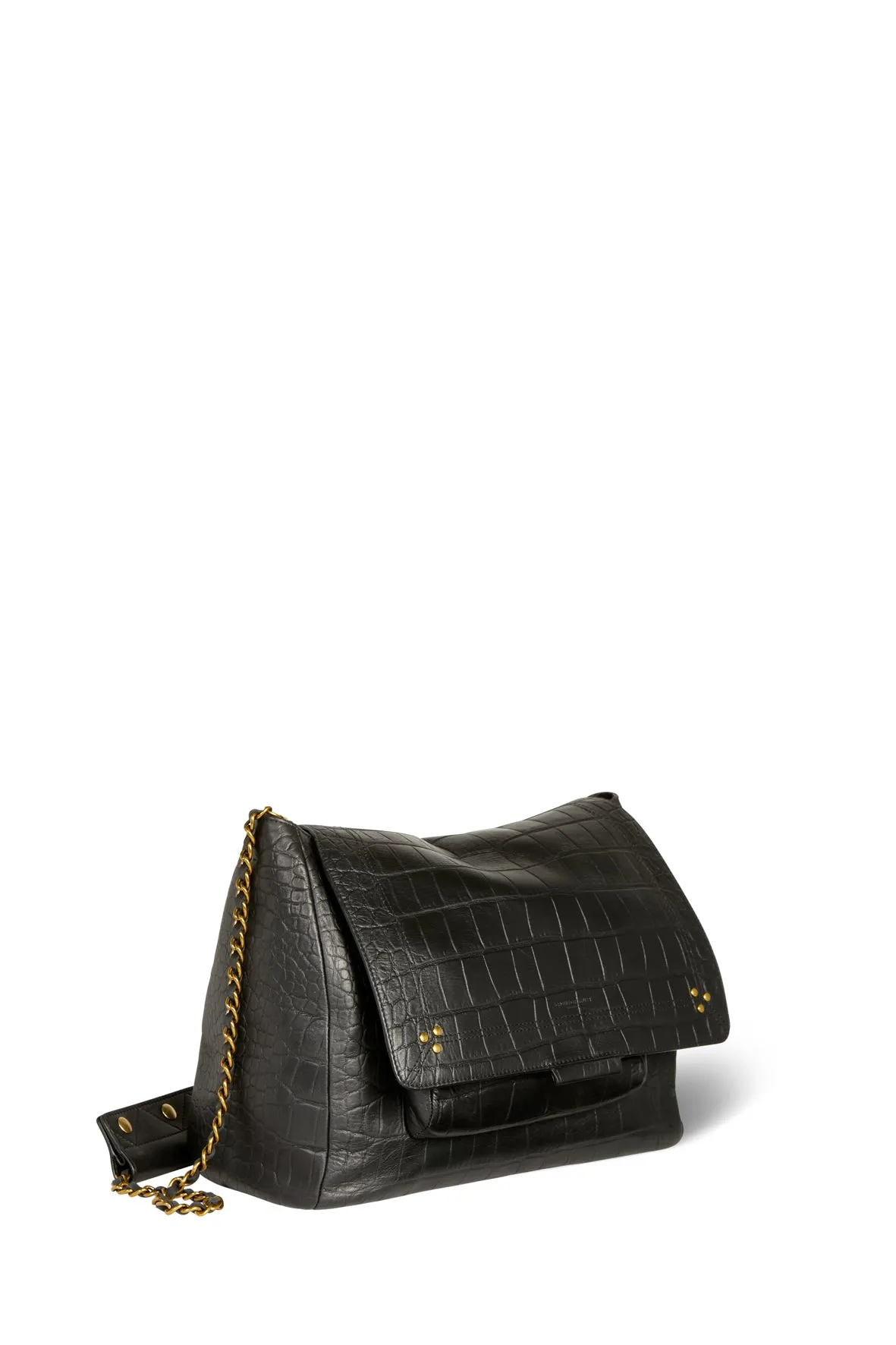 XL Lulu Bag in Noir Croco
