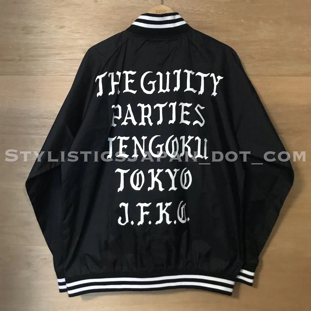 [XL] Wacko Maria Tengoku Tokyo Nylon Light Varsity Jacket Black
