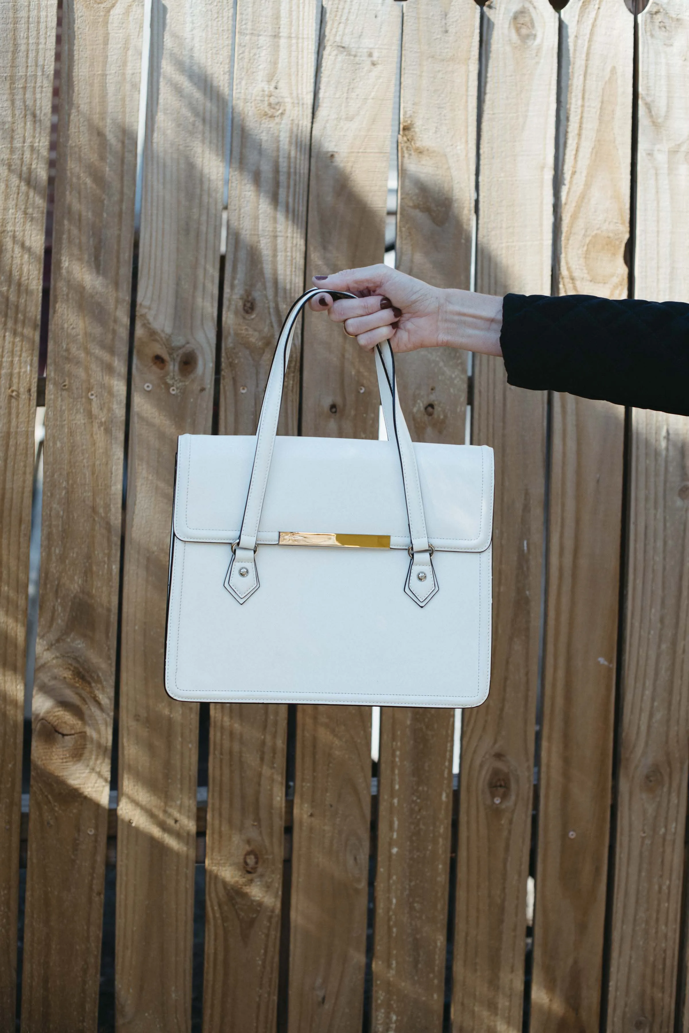 Y2K White Leather Cromia Handbag